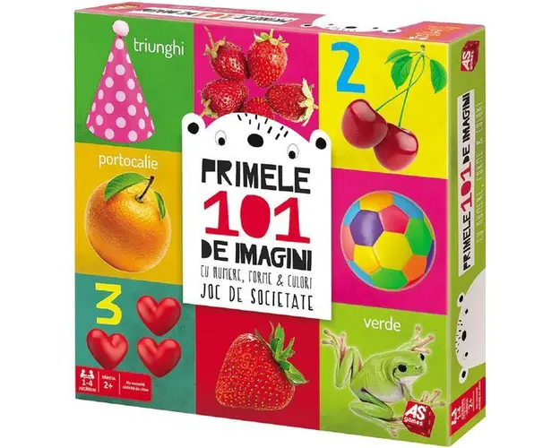 Joc de societate. Primele 101 imagini cu numere, forme si culori