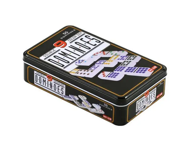 Joc Domino 55 piese, cutie metal, 9 DOT, OnemisFlot
