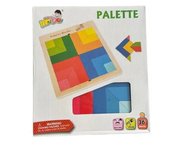 Joc educativ 2 in 1 -Tangram si puzzle, 7Toys