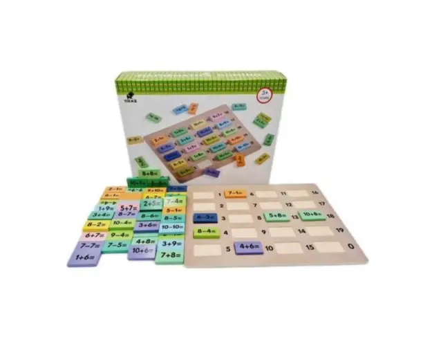 Joc matematic adunari si scaderi 110 pcs - Domino, 7Toys