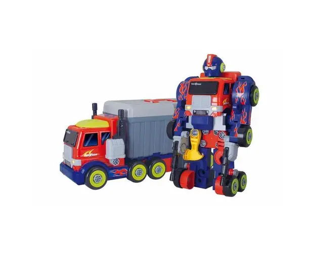 Jucarie 3 in 1:camion,robot si banc de lucru Hola Toys