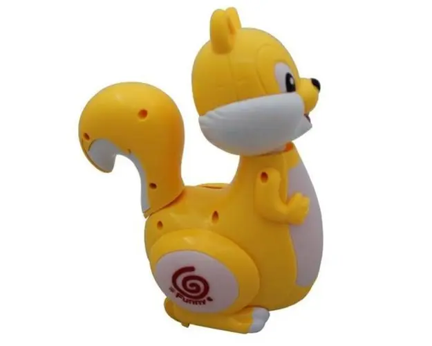 Jucarie Cartoon Veverita Muzicala Bump And Go cu Lumini si Sunete