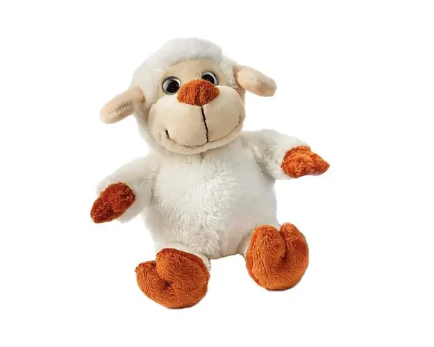 Jucarie din plus Mielut, Alb, 17 cm