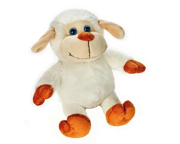 Jucarie din plus Mielut, Alb 25 cm