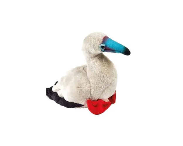 Jucarie din plus National Geographic Pasare cu picioare rosii 17 cm