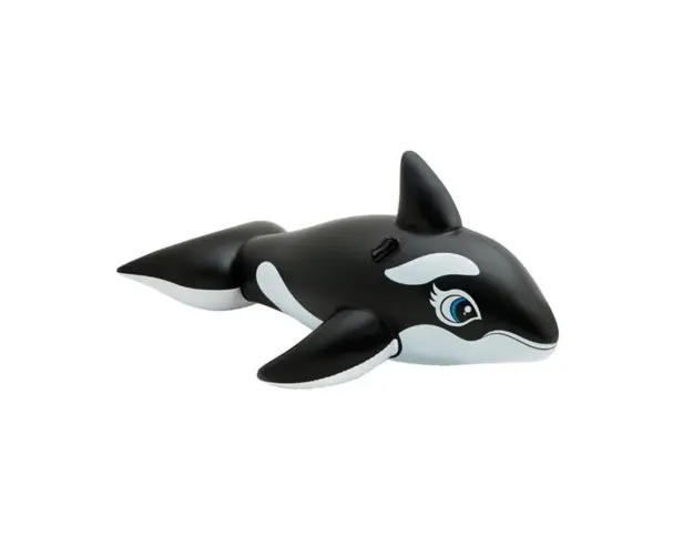 Jucarie gonflabila pentru piscina sau cada, Intex 58590, delfin negru, 30 cm