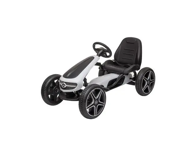Kart cu pedale si roti Eva Mercedes Benz White