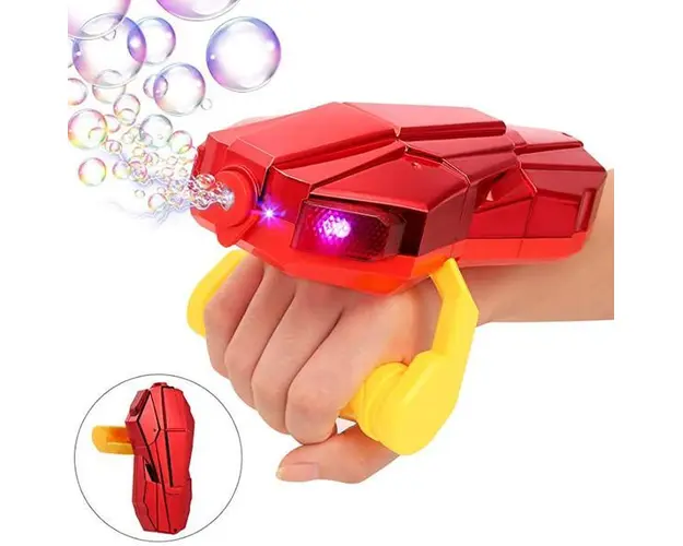 Lansator de jucarie pentru baloane de sapun Iron Man