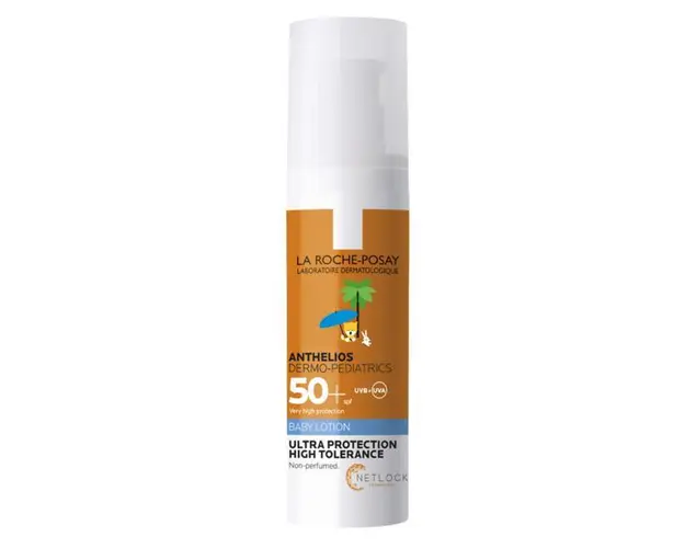 Lapte de protectie solara SPF 50+ pentru fata si corp Anthelios Dermo-Pediatrics, La Roche-Posay, 50 ml