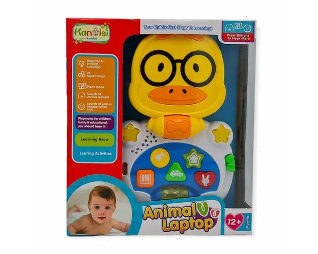 Laptop interactiv, jucarie bebe - Ratusca, 7Toys