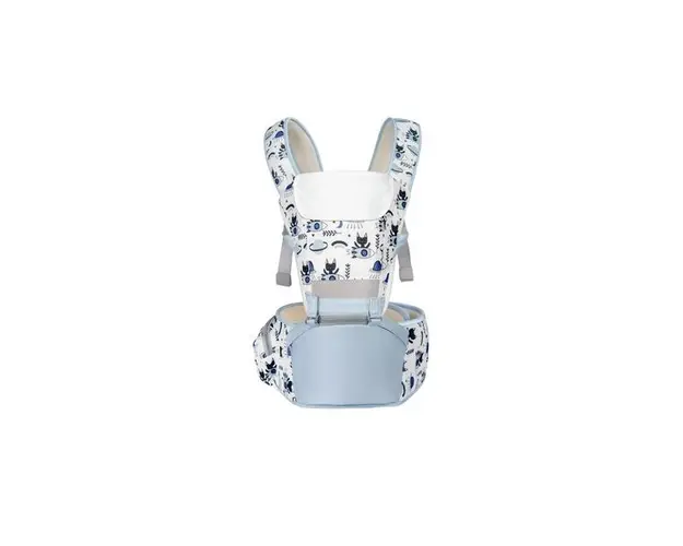 Marsupiu bebe ergonomic 6 in 1 cu scaunel-bleu