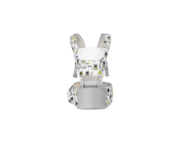 Marsupiu bebe ergonomic 6 in 1 cu scaunel-gri