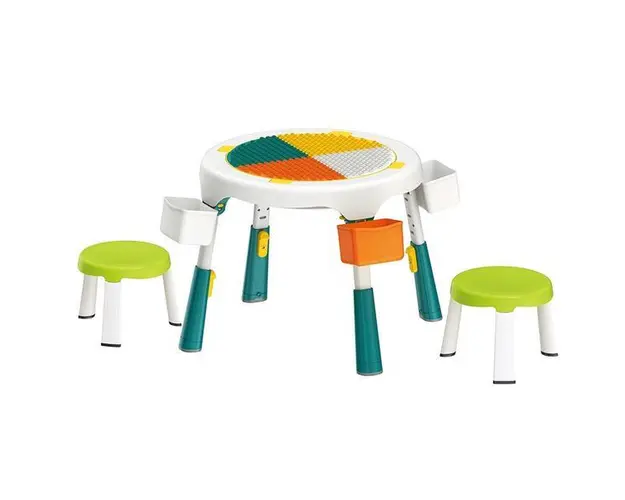 Masa compatibila Lego plianta cu 2 scaune-verde