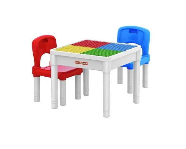 Masa Tip Lego cu 2 scaune incluse Bebeking