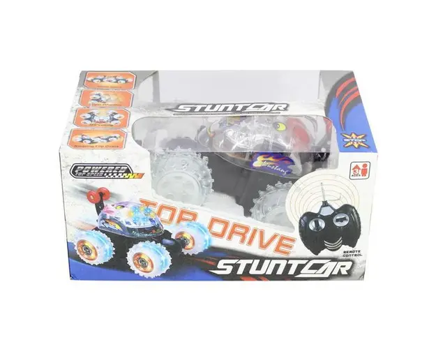 Masina acrobatica cu telecomanda si lumini - Crazy Car 