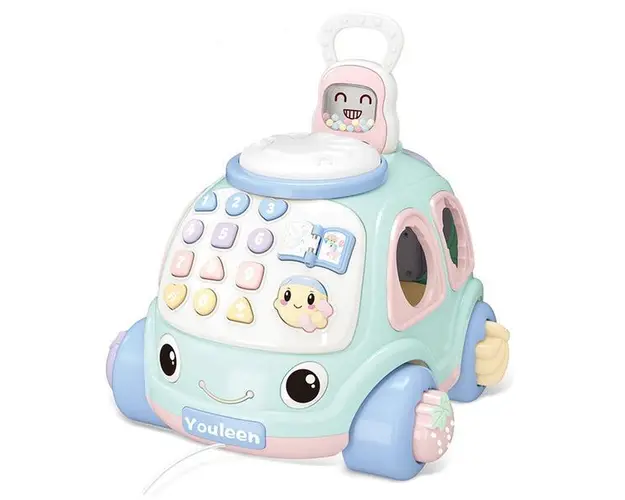 Masinuta educativa cu telefon, forme, toba pentru bebe