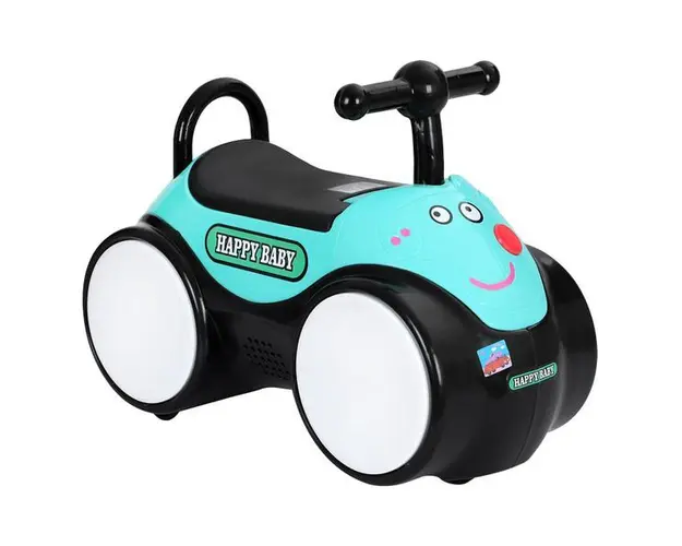 Masinuta Peppa Pig cu lumini colorate si muzica, Albastra, Compartiment de stocare sub sezut
