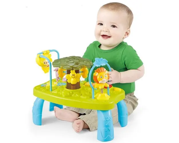 Masuta cu activitati pentru bebelusi Bobbling Lion