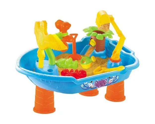 Masuta de joaca pentru apa si nisip rotunda Little Boat - Bebeking