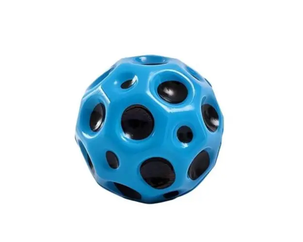 Minge saltareata, super space ball, culoare albastru, 7 cm