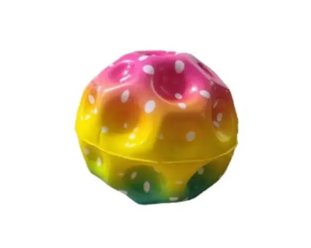 Minge saltareata, super space ball, culoare curcubeu, 7 cm