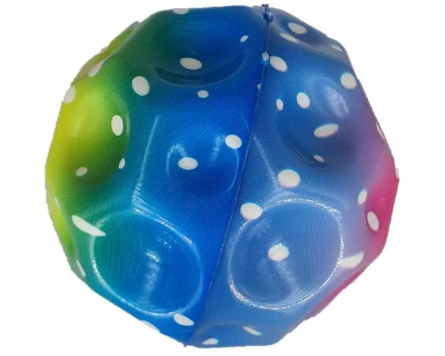 Minge saltareata, super space ball, multicolor, mov, albastru, verde, 9 cm