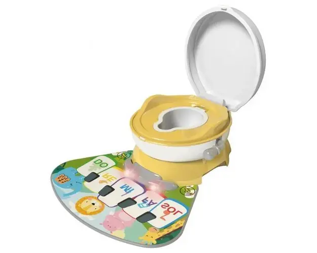 Olita cu Reductor Detasabil Si Covor Muzical Tip Pian galbena