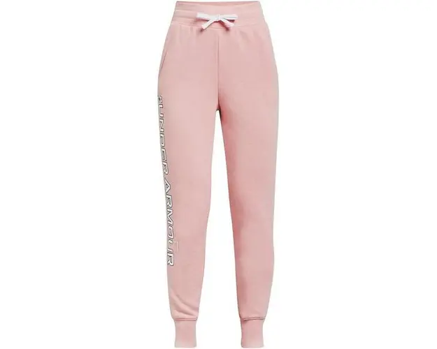 Pantaloni copii Under Armour Rival Fleece Joggers 1356487-676, 128, Roz