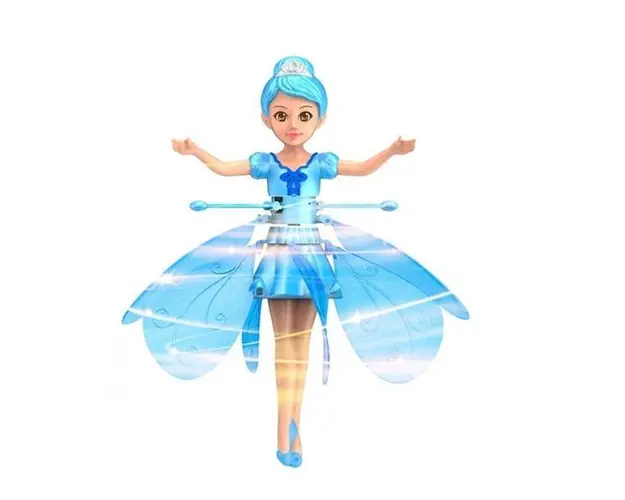 Papusa zana zburatoare Flying Fairy Bleu 