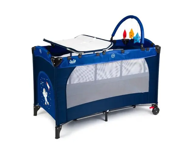 Patut pliant 2 niveluri Juju Sleepy Baby, Space Adventure