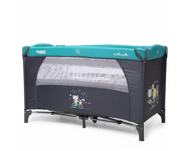 Patut Pliant cu doua nivele Tommy Bleu