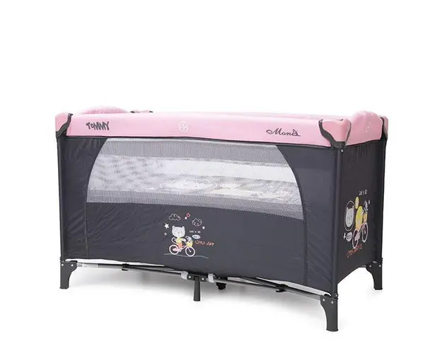 Patut Pliant cu doua nivele Tommy Pink