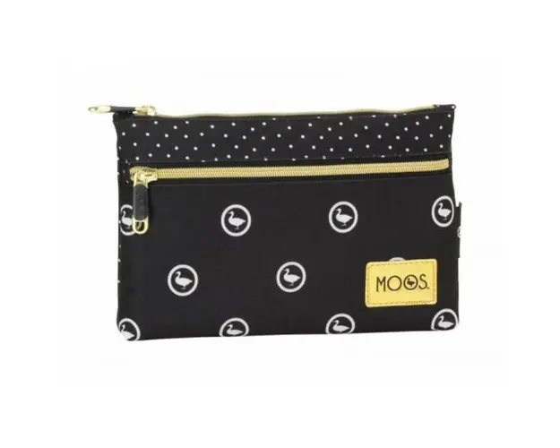 Penar mare cu 2 fermoare Moos Topos 16x23x3 cm