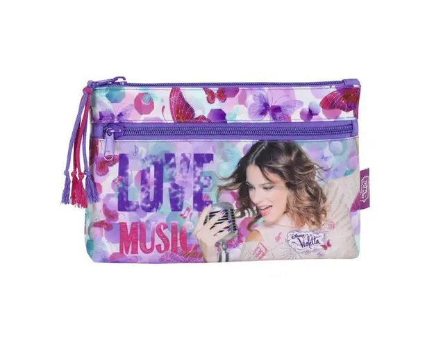 Penar simplu 2 fermoare colectia Violetta Butterflies 23 cm