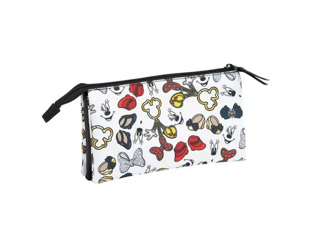 Penar triplu alb Minnie Mouse Teen,22x3x12 cm