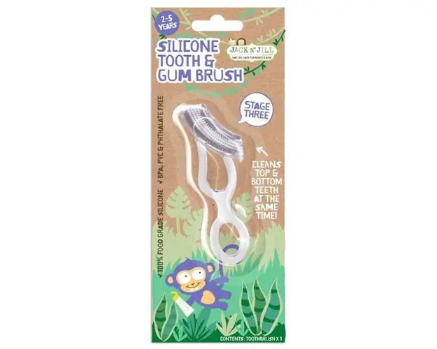 Periuta Siliconica pentru Dinti si Gingii (2-5 ani) Jack n'Jill, 1 buc