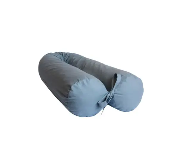 Perna gravide multifunctionala 100% bumbac gri 160 cm x 15 cm