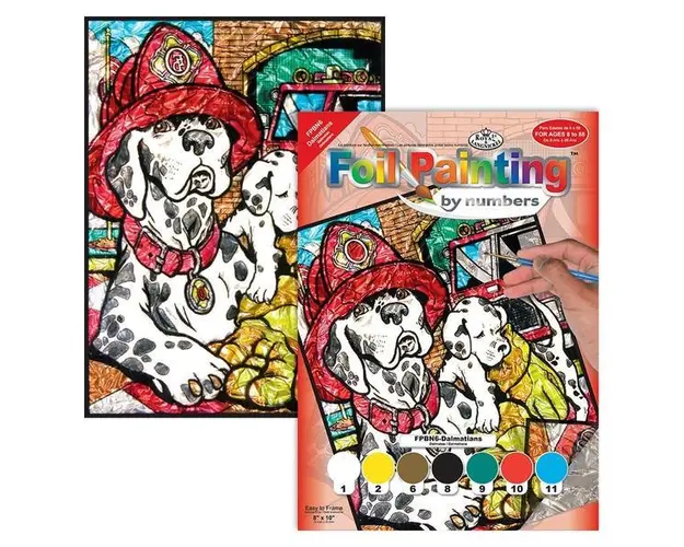 Pictura pe folie-Dalmatieni pompieri