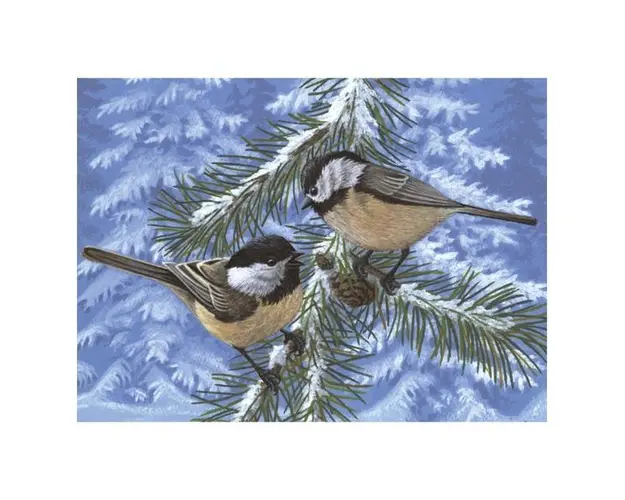 Pictura pe nr avansati mare-Pasarele Carduelis pinus 32x40 cm