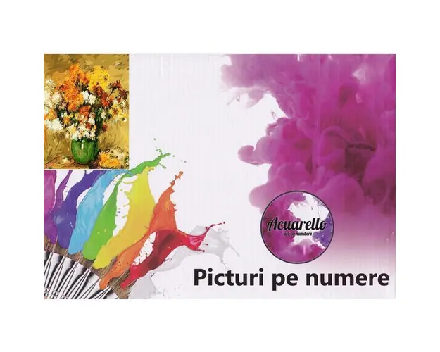 Pictura pe numere: Vaza cu flori de toamna