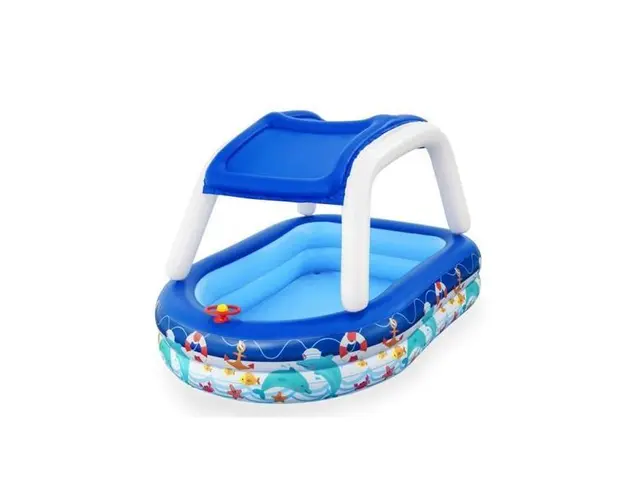 Piscina gonflabila cu acoperis copii, Bestway 54370, multicolor, 282 Litri, 213 x 155 x 132 cm