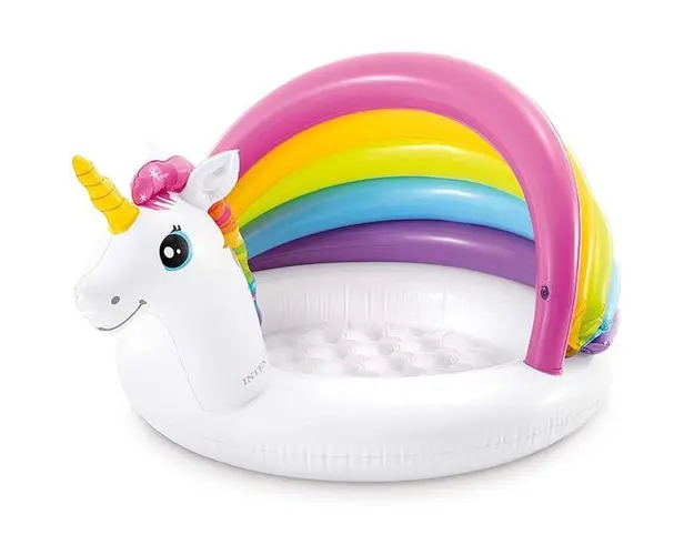 Piscina gonflabila, Intex, Unicorn, 45 Litri, 127 x 102 x 69 cm, 57113, multicolor