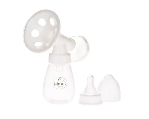Pompa de San Manuala cu Tetina si Capac Biberon 125 ml -Minut Baby, 1 pachet