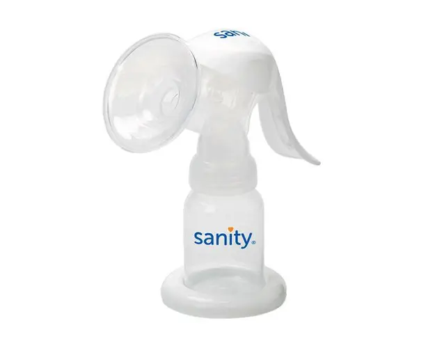 Pompa manuala de san Sanity Easy Comfort, cu clapeta, biberon si tetina BPA free