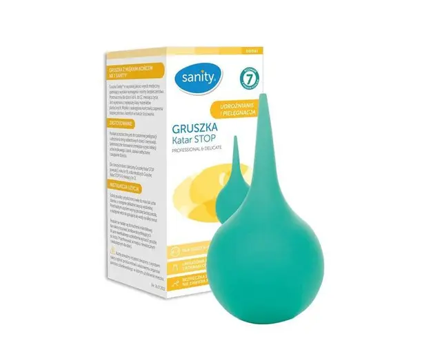 Pompa piriforma Sanity Stop nr.7, nas si urechi, pentru copii 6 - 12 luni, Verde