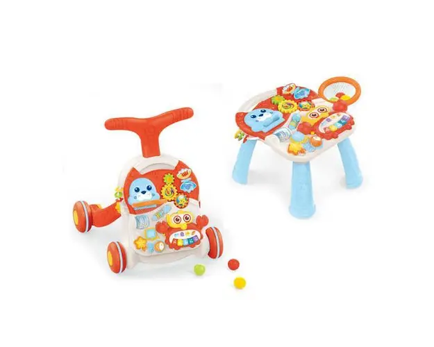 Jucarie Interactiva, 2 in 1 Antemergator Si Masa Baby Go Orange
