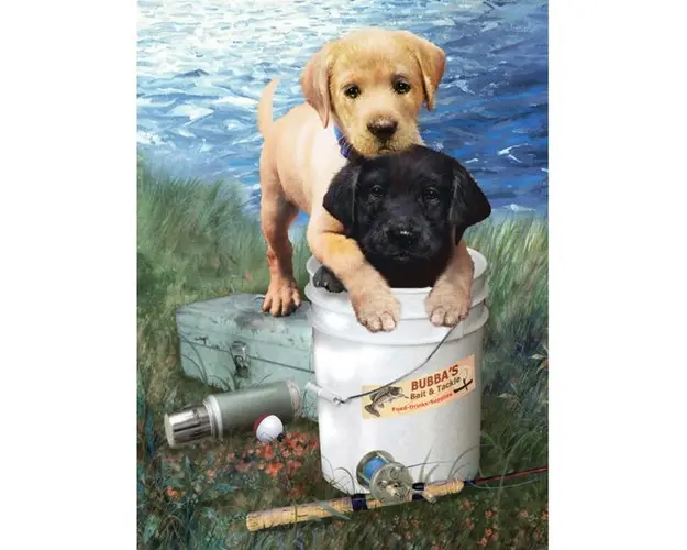 Prima pictura pe numere junior mica Prieteni la pescuit