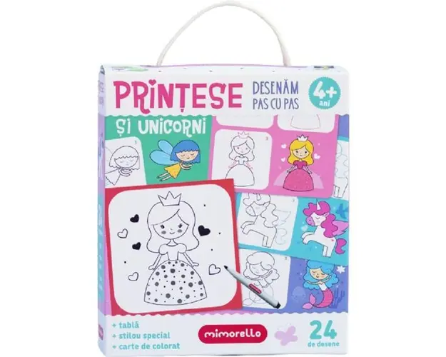 Printese si Unicorni - Desenam Pas cu Pas 4+