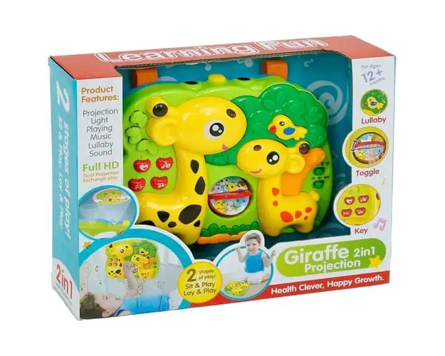 Proiector Girafa pentru patut bebe