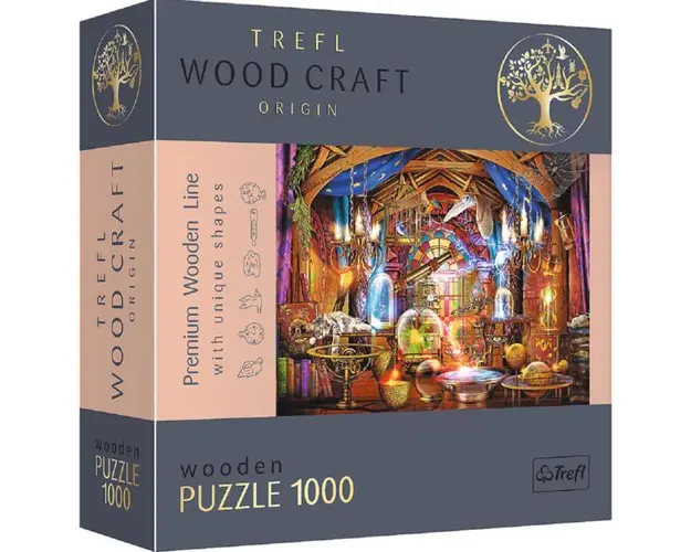 Puzzle 1000 din lemn. Camera magica